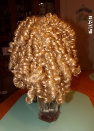 Vintage Curly Doll Wig Size 10 - 11 Blonde