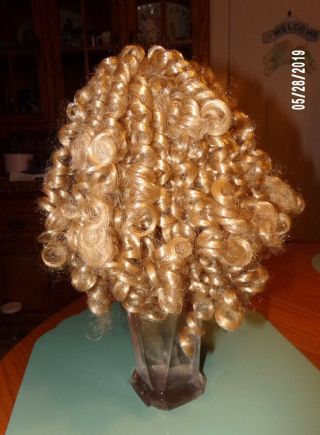 Vintage Curly Doll Wig Size 10 - 11 Blonde 5