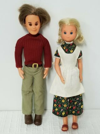 Vintage Sunshine Family Dolls Mattel Caucasian American 1973 Mother Father Dolls