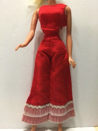 Vintage Barbie Clone Shillman Mod Red & White Pantsuit