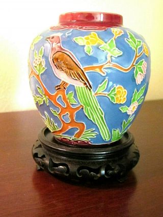 Lovely Antique Small Czechoslovakian Majolica Vase
