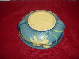 Antique Roseville Art Pottery 472 - 6 " Zepher Lily Bowl - Brown & Green -