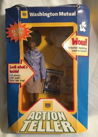 Washington Mutual Action Teller,  African American " Yes We Can " Collectible Doll