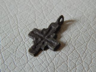 Ancient Viking Bronze Cross Pendant.  4