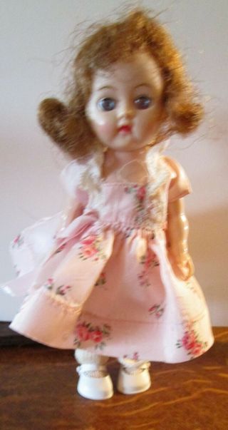 Vintage Cosmopolitan Ginger Doll Straight Leg Walker Molded Lash and 3 Dresses 2