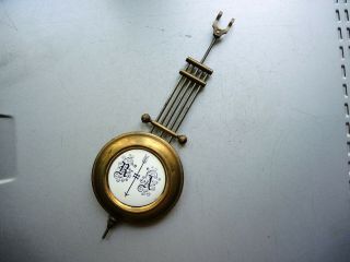 Antique German Clock Brass Metal Porcelain Pendulum Junghans Gustav Becker Parts
