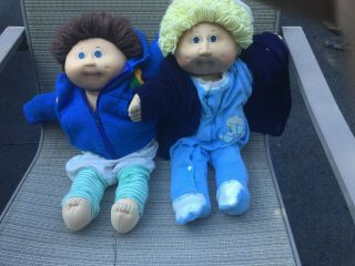 Vintage Cabbage Patch Doll Boy Blonde Hair Blue Eyes And Brown Hair