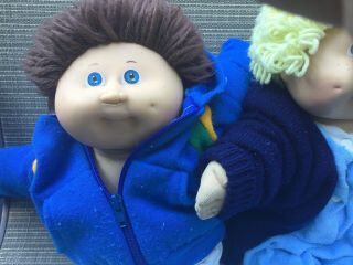 Vintage CABBAGE PATCH Doll Boy blonde hair blue eyes and brown hair 2