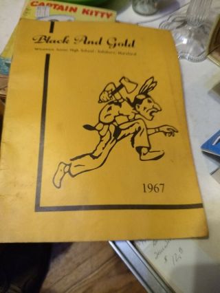 1967 Wicomico Junior High School Salisbury Md Yearbook Black N Gold
