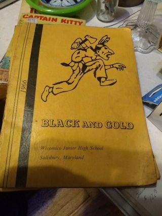 1966 Wicomico Junior High School Salisbury,  Md Yearbook Black N Gold