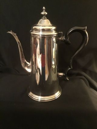Webster Wilcox Silverplated International Tea / Coffee Pot 11 3/8” Tall