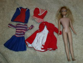 Vintage Skipper Barbie Doll Blond Hair Bend Leg With Clothes Tlc