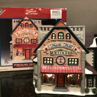 Vintage Lemax Christmas Village North Hill Antique Shop Plymouth Corners Series