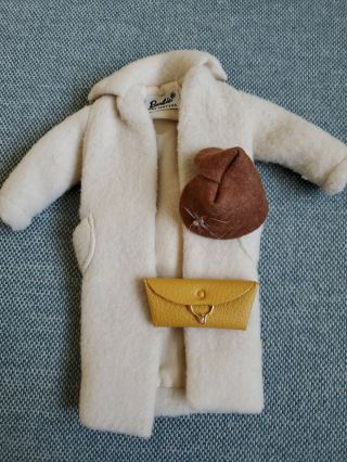 Vintage Mattel Barbie Peachy Outfit 915 - Coat,  Hat,  Clutch Tagged 