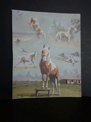 Chincoteague Pony,  Authentic 1951 Horse Art Print By Wesley Dennis,  8 3/4 × 11