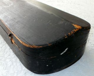 Antique 19th Century Wood Coffin Style Violin Case Full Size (4/4) 6