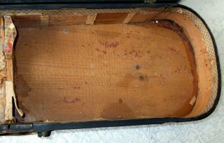 Antique 19th Century Wood Coffin Style Violin Case Full Size (4/4) 8