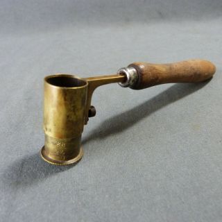 Antique French Brass Lead Shot Powder Measure Adjustable Tool Double