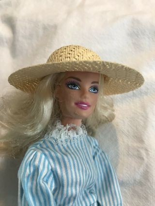 Vintage Barbie Straw Hat Summer Wide Brim 70s? Hippie Retro Boho
