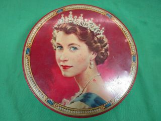 Queen Elizabeth Ll 1953 Souvenir Coronation Candy Tin
