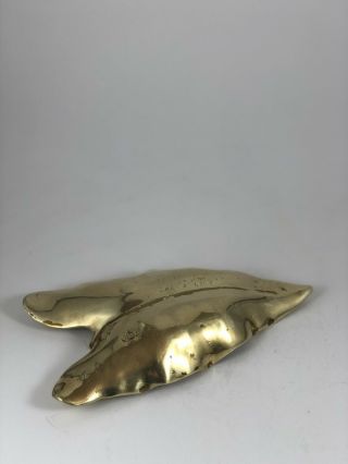 Virginia Metalcrafters Brass Leaf Calla Lily 8” 2