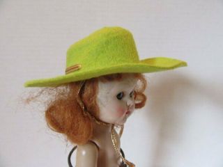 Vintage 1950 Vogue Ginny Doll Green Felt Cowgirl Hat