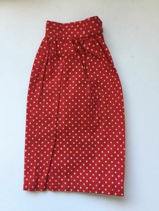Vintage Barbie Red And White Polka Dot Skirt