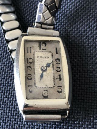 Art Deco Vintage Ladies Gruen Watch 14k Gold Filled Spares Repairs