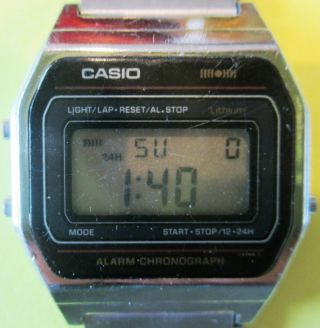 Vintage Casio Alarm Chronograph - 415a151 - Light/lap/reset/alarm/stop - Made In Japan