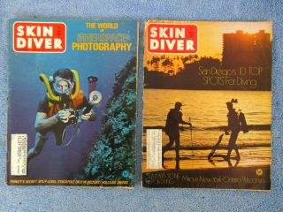 2 Vintage Skin Diver Magazines May & July 1969