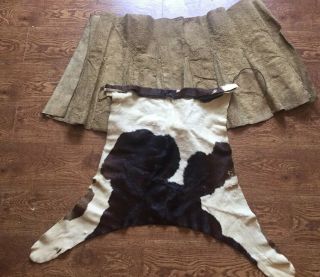 2 African Zulu Cow Hide / Leather Skirts Vintage / Antique