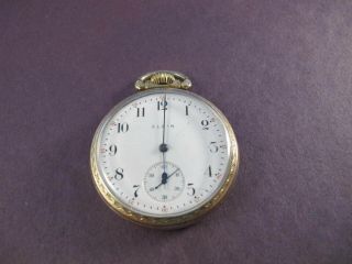 Elgin 16s Mens Fancy Loking 15j Antique Pocket Watch To Fix