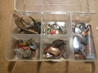 Vintage Fishing Lure Metal Spoons And Spinners