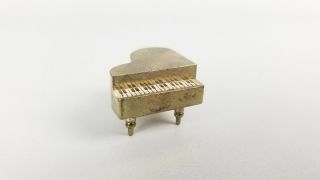 Vintage Miniature Piano Metal Dollhouse Furniture 1 " X 75 "