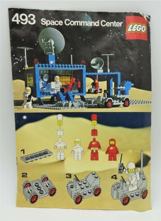 Lego 493 Vintage 1979 Space Command Center Instructions Only