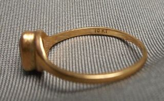 Antique Baby or Child ' s Ring - 10K Y Gold w/ Oval Purple Stone - Size 1 - 1/2 6