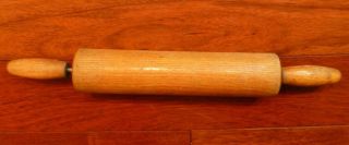 Antique Vintage Solid Wood 17 Inch Wooden Rolling Pin