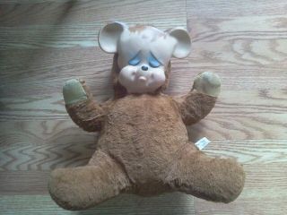 Vintage Knickerbocker Pouting Animals Sad Rubber Face 17 " Brown Teddy Bear