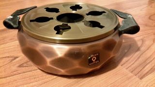 Vtg Mid Century Modern Massiv Kupfer Copper Tea Pot Warmer German Made