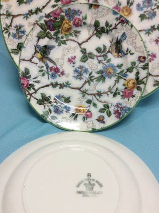 Vintage Royal Tudor Ware Lorna Doone bluebirds cakeplate & 5 dessert plates 3