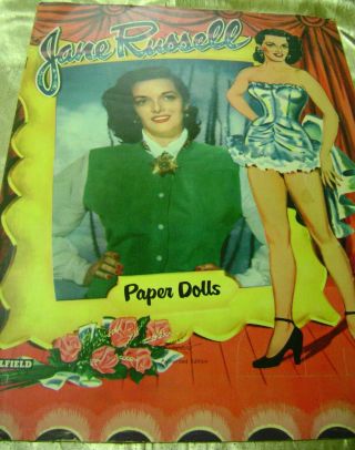 Vtg Paper Dolls Original1955 Jane Russell Saalfield Movie Star 1950s Uncut