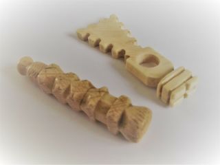 Antique carved smoking pipe tamper tampers - ref4 2