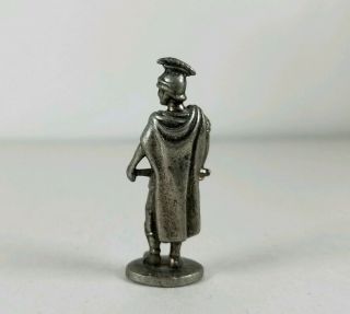 Pewter Roman Trojan Soldier Miniature Figurine Sword Helmet Cape VINTAGE Small 3