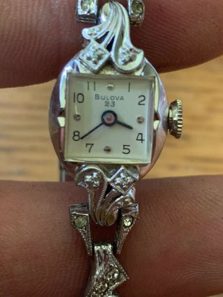 Vintage Bulova 23 Womens Watch 10kt Rolled Gold Plate Mechanical Wind Up