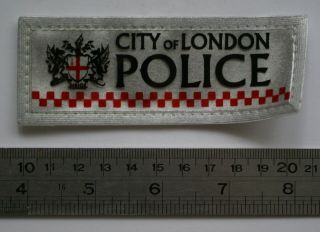 Obsolete British City Of London Police Small Grey Plastified Patch From 1990s
