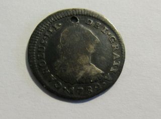 1782 Mexico 1 Reale Silver Coin Spanish Colony Carolus Iii Antique Money Old
