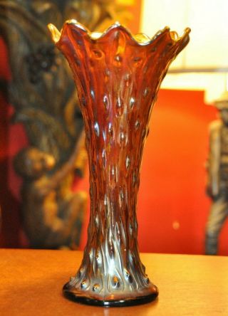 Antique Tree Trunk Carnival Glass Or Unmarked Northwood Vase Georgia Estate Find