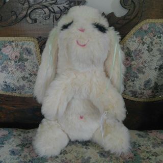 Ms.  Noah Plush Creme White Bunny Rabbit 16 " X 10 " X 10 " Made In Usa,  Vintage Cute