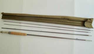 Vintage Horrocks Ibbotson Hexi Cane Unxld Bamboo Fly Rod - 4 Piece