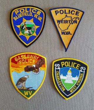Usa - 4 X Different Police Patches - West Virginia 4